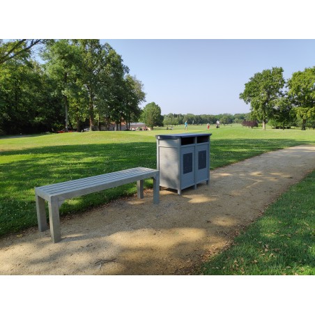 banc avec poubelle eco