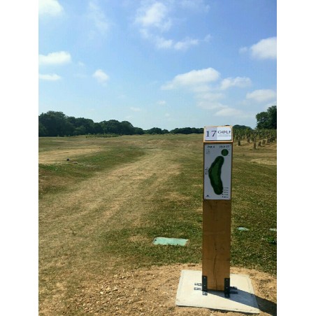 Panneau de départ golf en bois