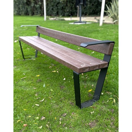 Banc moderne acier plastique recyclé