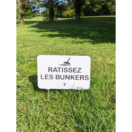 Signalétique ratissez les bunkers